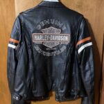 Harley Davidson Leather Black Orange Riding Jacket - Image 2