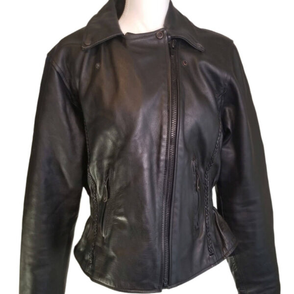 Harley Davidson Moto Biker Leather Jacket - Image 3