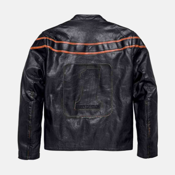 Harley Davidson Motorcycle Double Ton Leather Jacket - Image 2