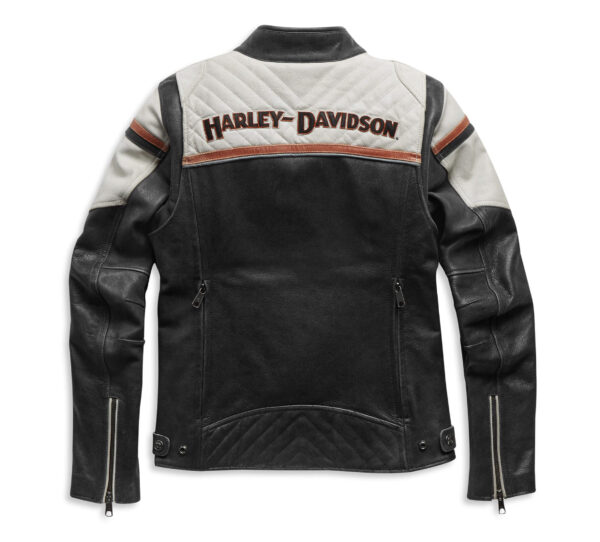 Harley Davidson Motorcycle Leather Jacket - Image 2