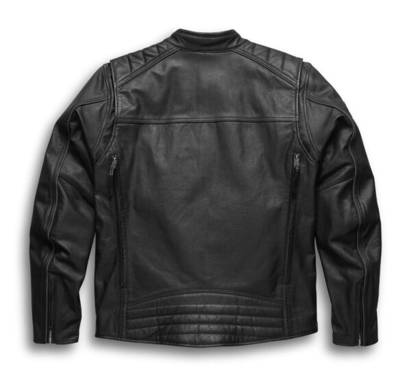 Harley Davidson Motorcycle Leather Jacket in Black - Image 2