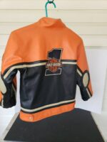 Harley Davidson No.1 Black Orange Race Leather Jacket - Image 2