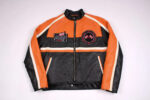 Harley Davidson Orange Black Leather Jacket - Image 2