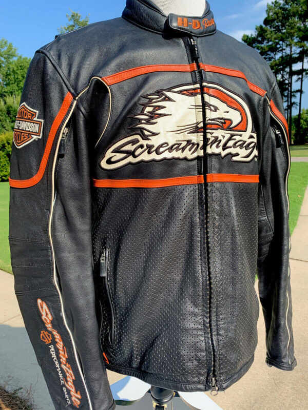 Harley Davidson Raceway Screamin Eagle Leather Jacket - Image 3
