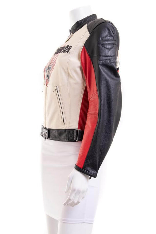 Harley Davidson Rapid City Color Block Leather Jacket - Image 4