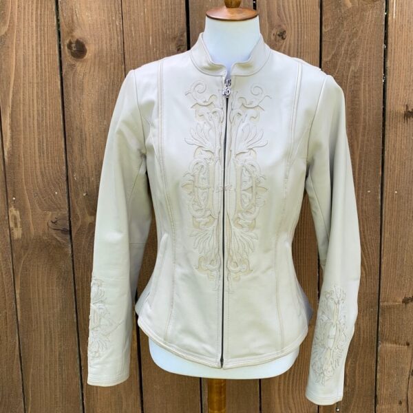 Harley Davidson Serendipity Cream Leather Jacket - Image 2
