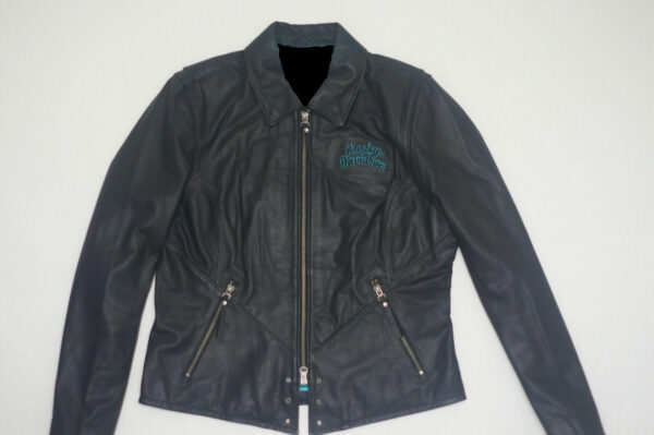 Harley Davidson Turquoise Eagle Arabelle Leather Jacket - Image 2