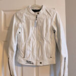 Harley Davidson White with Red Eagle Leather Jacket - Image 2