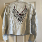 Harley Davidson White with Red Eagle Leather Jacket