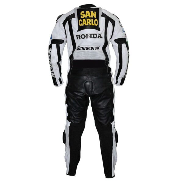 Honda San Carlo Motorcycle Leather Suit With Safety Pad - Image 2