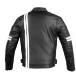 Biker Leather Jacket with Armor - Image 3