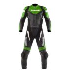 Kawasaki Black and Green Motorcycle Leather Suit
