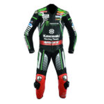 Kawasaki Monster Black and Green Motorcycle Leather Suit