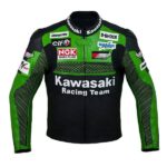 Kawasaki Green Racing Motorcycle Biker Racing Leather Jacket