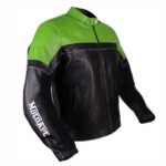Kawasaki Ninja Theme Motorcycle Leather Jacket - Image 2
