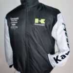 Kawasaki White And Black Wind Breaker Jacket