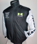 Kawasaki White And Black Wind Breaker Jacket