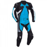 Light Blue&Black Motorcycle Racing Leather Suit
