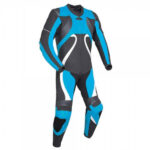 Lightblue Motorcycle Racing Leather Suit