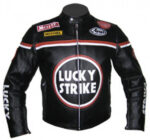 Lucky Strike Black Motorcycle Leather Jacket
