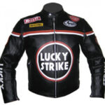 Lucky Strike Black Motorcycle Leather Jacket