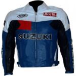 Suzuki Blue And White Motorcycle Jacket