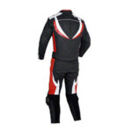 Motorcycle Black, Red and White Racing Leather Suit - Image 2