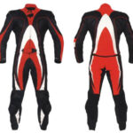 Motorcycle Black Sports Racing Leather Suit