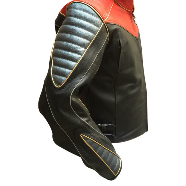 Men Buell Motorcycle Leather Jacket - Image 3