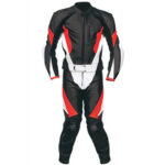 Motorcycle Red & Black Racing Leather Suit
