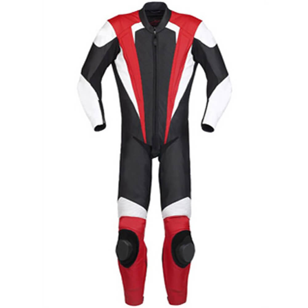Motorcycle-Red-and-Black-Racing-Leather-Suit.jpg Motorcycle Red and Black Racing Leather Suit - Image 1
