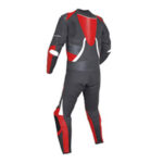 Motorcycle Red and Black Sports Racing Leather Suit - Image 2