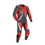 Motorcycle Red and Black Sports Racing Leather Suit