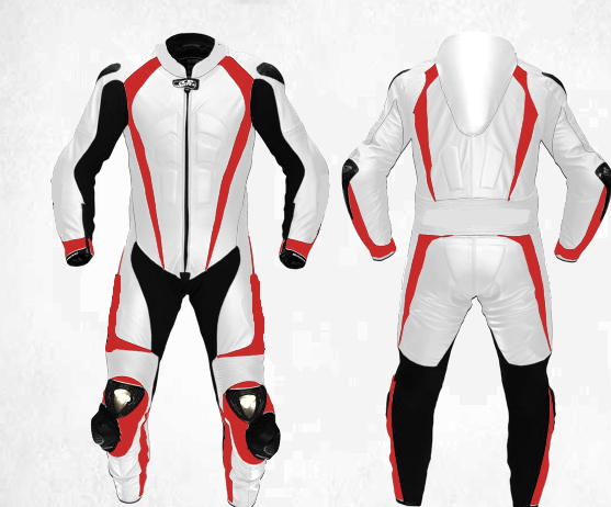 Motorcycle-White-Sports-Racing-Leather-Suit.png Motorcycle White Sports Racing Leather Suit - Image 1
