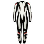 New Design White and Black Motorcycle Racing Leather Suit
