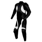 New White and Black Motorcycle Racing Leather Suit