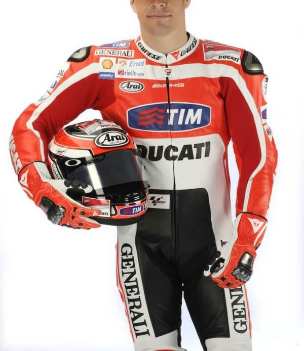 Nicky Hayden Ducati Corse MotoGP Motorcycle Leather Suit - Image 2