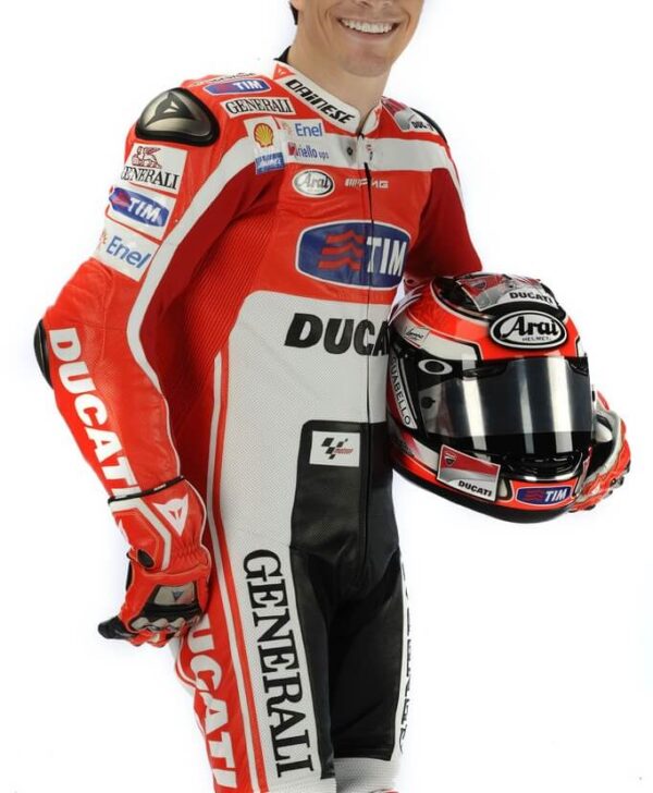 Nicky Hayden Ducati Corse MotoGP Motorcycle Leather Suit - Image 3