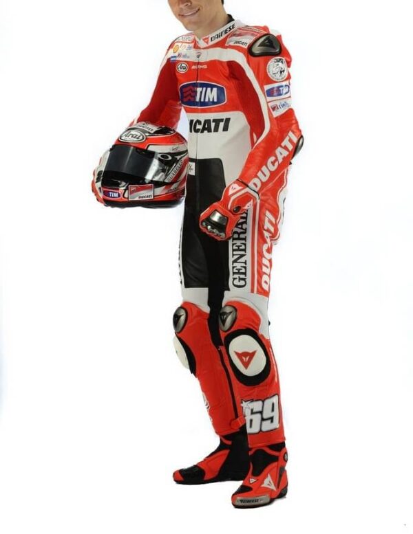 Nicky Hayden Ducati Corse MotoGP Motorcycle Leather Suit - Image 4