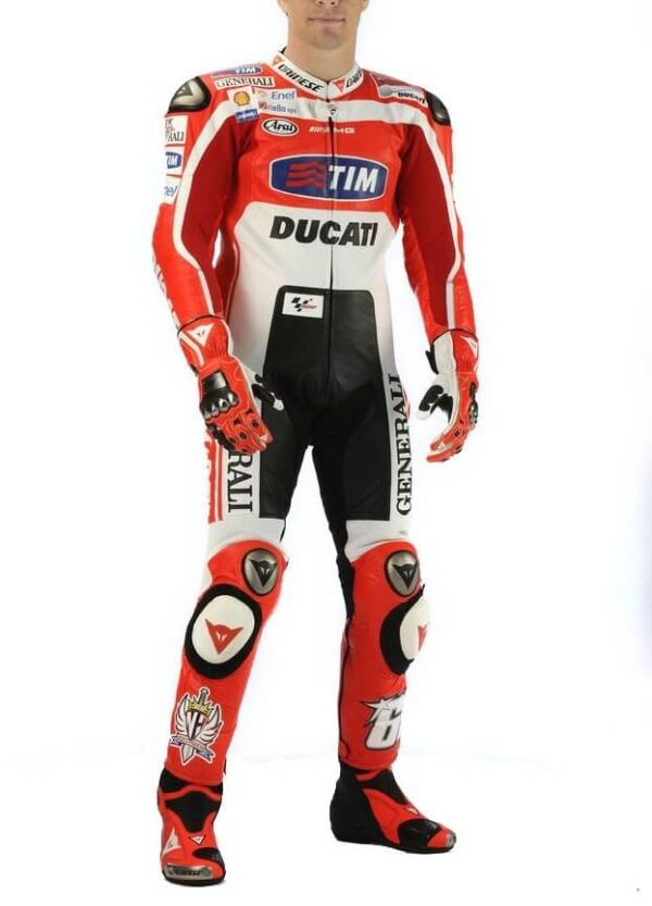 Nicky Hayden Ducati Corse MotoGP Motorcycle Leather Suit - Image 5