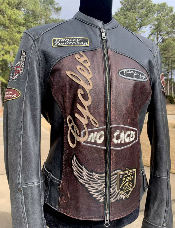 No Cages Harley Davidson Streetwise Leather Jacket - Image 3