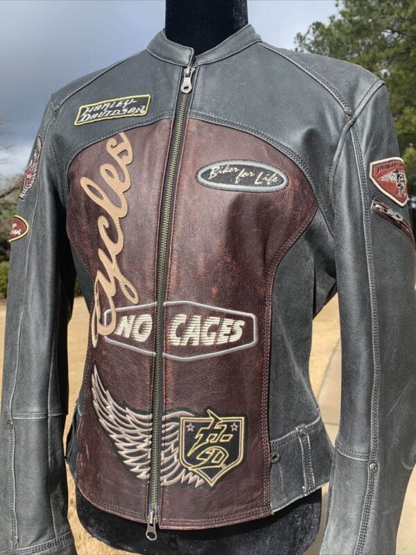 No Cages Harley Davidson Streetwise Leather Jacket - Image 4