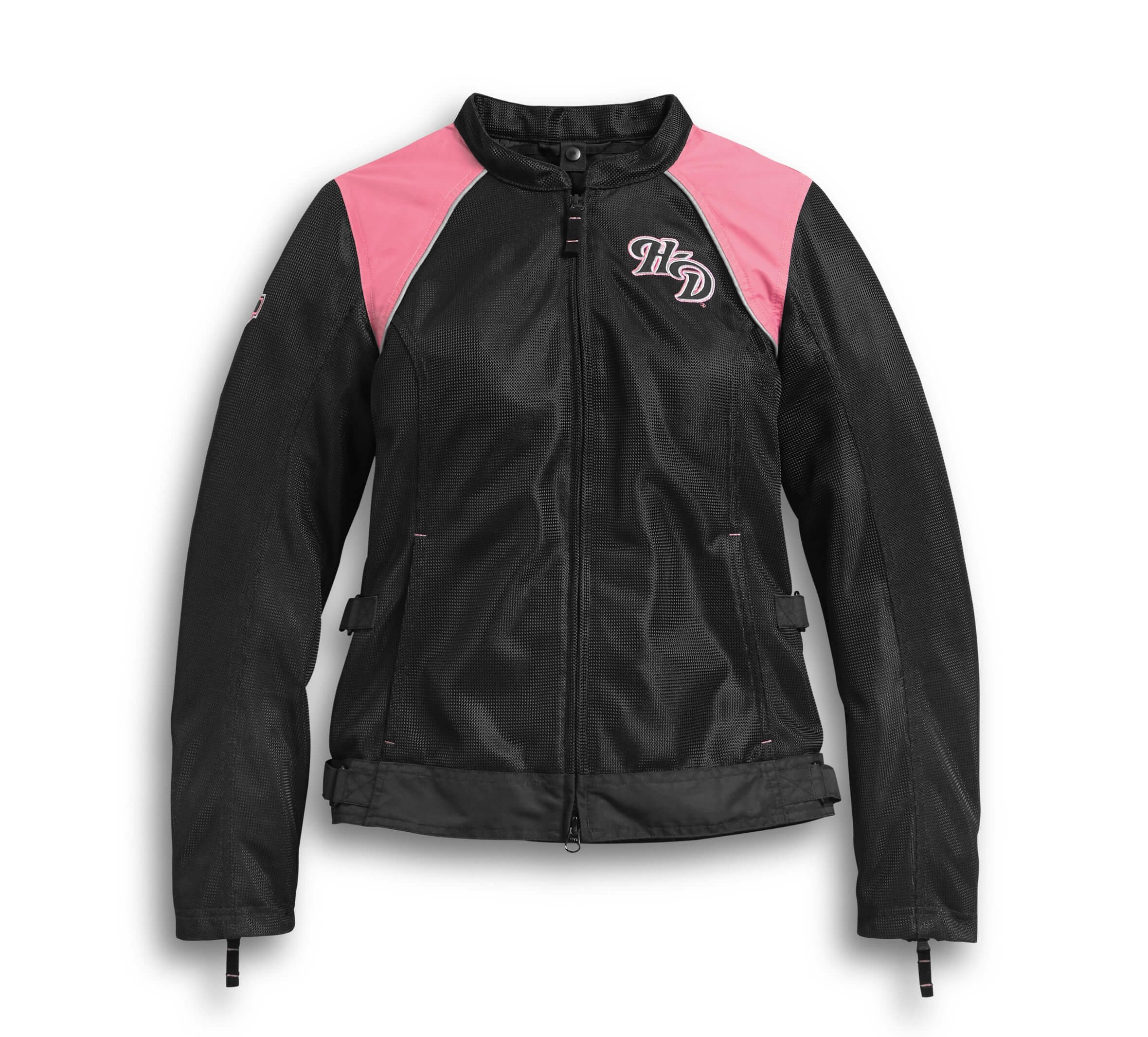 Pink-Mesh-Harley-Davidson-Riding-Jacket-1.jpg Pink Mesh Harley Davidson Riding Jacket - Image 1