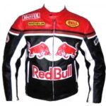 Red Bull Motorcycle Racing Leather Jacket