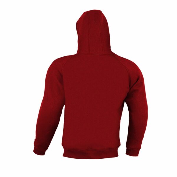 Red Motorcycle Hooded Jacket With Safety Pads - Image 2