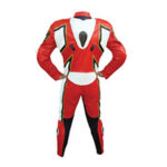 Red Motorcycle Racing Leather Suit - Image 2