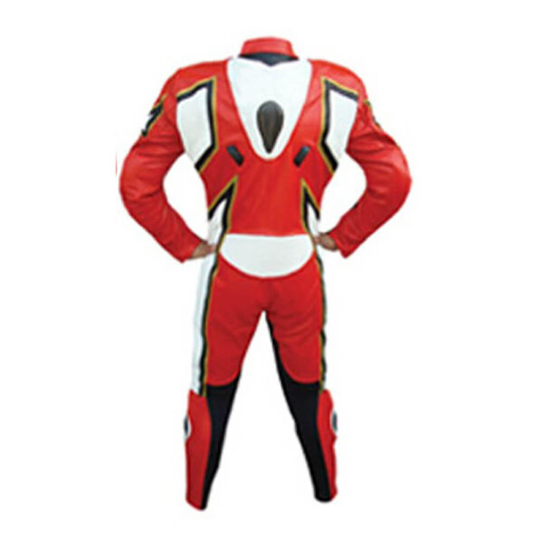 Red Motorcycle Racing Leather Suit - Image 2