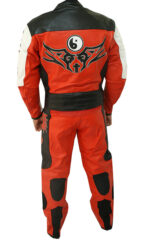 Red Motorcycle Racing Sports Leather Suit - Image 2
