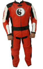 Red Motorcycle Racing Sports Leather Suit