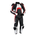 Red&Black&White Motorcycle Leather Racing Suit